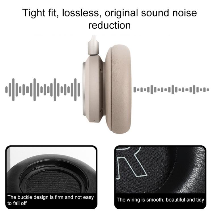 1 Pair Protein Leather Replacement Earpads For B&O BeoPlay H9 3rd Gen(Khaki) - Earmuff & Pad by buy2fix | Online Shopping UK | buy2fix