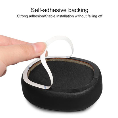 2pcs Protein Leather Replacement Earpads For 1MORE MK801(Black) - Earmuff & Pad by buy2fix | Online Shopping UK | buy2fix