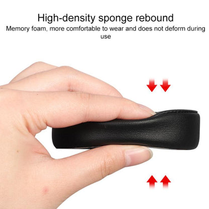 2pcs Protein Leather Replacement Earpads For 1MORE MK801(Black) - Earmuff & Pad by buy2fix | Online Shopping UK | buy2fix