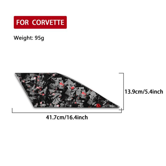 Forged Gold Foil Carbon Fiber Car Front Storage Vents Decorative Sticker for Chevrolet Corvette C8 2020-, Left Driver(Red) - Car Interior Mouldings by buy2fix | Online Shopping UK | buy2fix