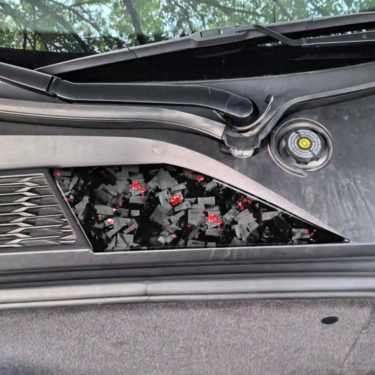 Forged Gold Foil Carbon Fiber Car Front Storage Vents Decorative Sticker for Chevrolet Corvette C8 2020-, Left Driver(Red) - Car Interior Mouldings by buy2fix | Online Shopping UK | buy2fix