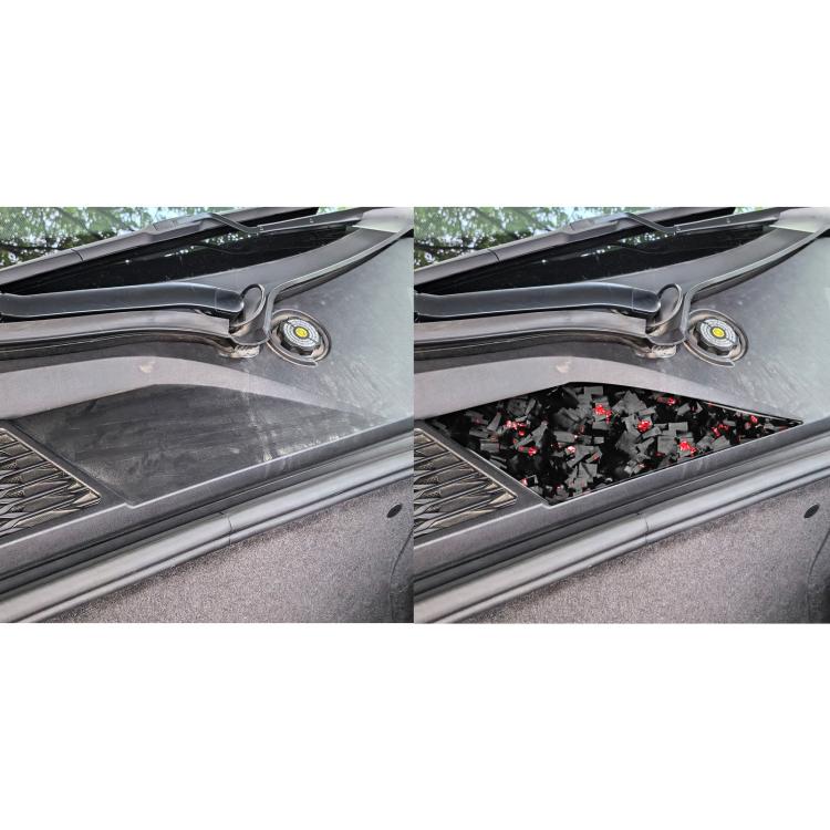 Forged Gold Foil Carbon Fiber Car Front Storage Vents Decorative Sticker for Chevrolet Corvette C8 2020-, Left Driver(Red) - Car Interior Mouldings by buy2fix | Online Shopping UK | buy2fix