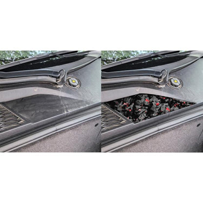 Forged Gold Foil Carbon Fiber Car Front Storage Vents Decorative Sticker for Chevrolet Corvette C8 2020-, Left Driver(Red) - Car Interior Mouldings by buy2fix | Online Shopping UK | buy2fix