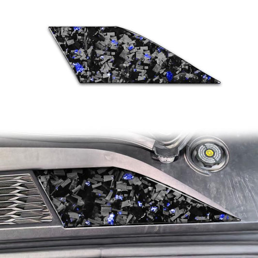 Forged Gold Foil Carbon Fiber Car Front Storage Vents Decorative Sticker for Chevrolet Corvette C8 2020-, Left Driver(Blue) - Car Interior Mouldings by buy2fix | Online Shopping UK | buy2fix