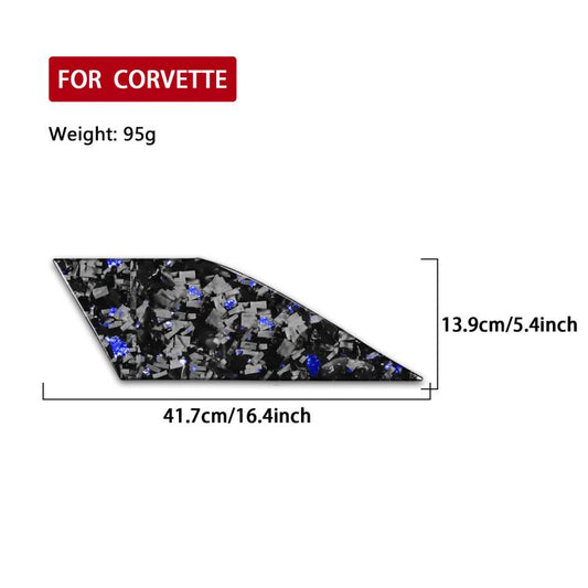 Forged Gold Foil Carbon Fiber Car Front Storage Vents Decorative Sticker for Chevrolet Corvette C8 2020-, Left Driver(Blue) - Car Interior Mouldings by buy2fix | Online Shopping UK | buy2fix