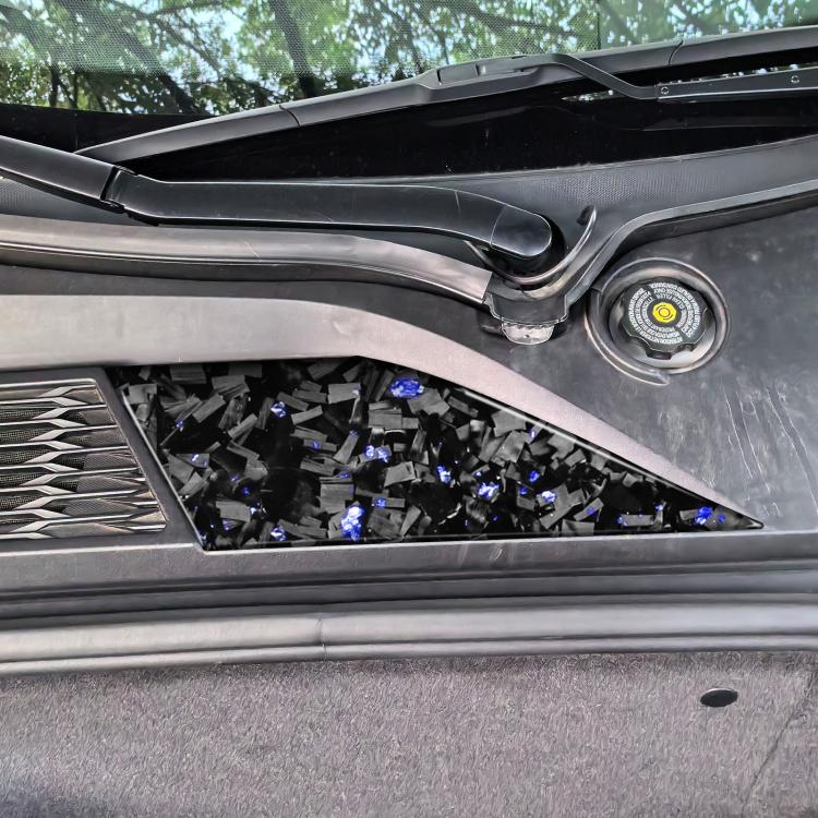 Forged Gold Foil Carbon Fiber Car Front Storage Vents Decorative Sticker for Chevrolet Corvette C8 2020-, Left Driver(Blue) - Car Interior Mouldings by buy2fix | Online Shopping UK | buy2fix
