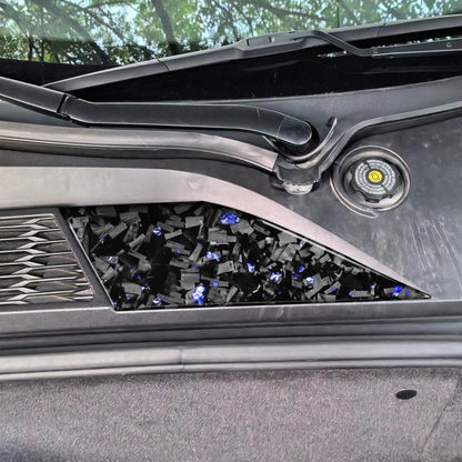 Forged Gold Foil Carbon Fiber Car Front Storage Vents Decorative Sticker for Chevrolet Corvette C8 2020-, Left Driver(Blue) - Car Interior Mouldings by buy2fix | Online Shopping UK | buy2fix