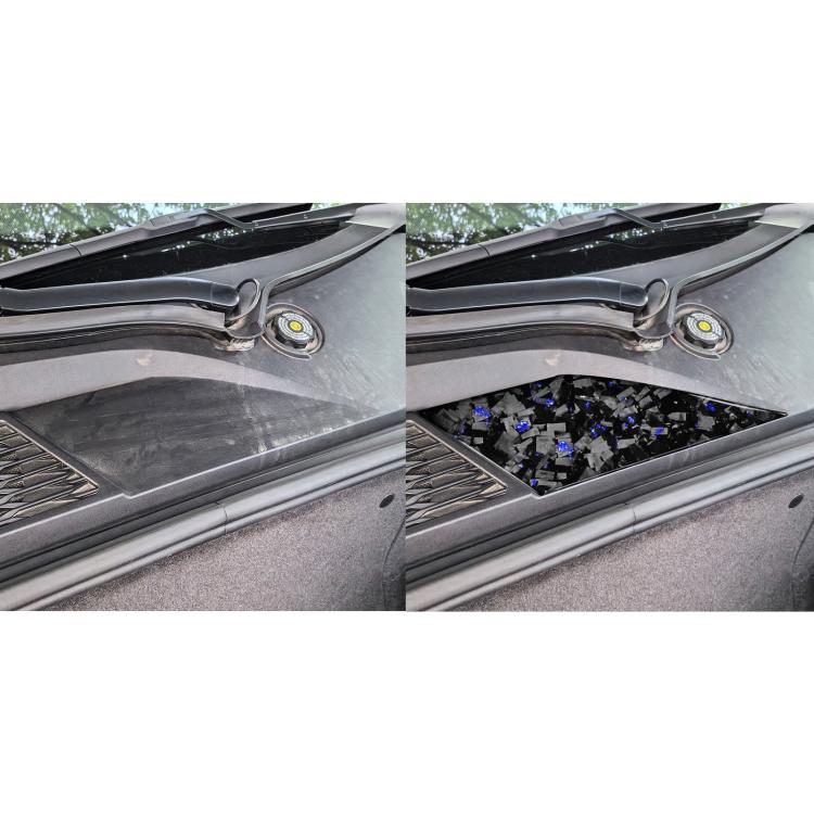 Forged Gold Foil Carbon Fiber Car Front Storage Vents Decorative Sticker for Chevrolet Corvette C8 2020-, Left Driver(Blue) - Car Interior Mouldings by buy2fix | Online Shopping UK | buy2fix