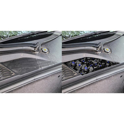 Forged Gold Foil Carbon Fiber Car Front Storage Vents Decorative Sticker for Chevrolet Corvette C8 2020-, Left Driver(Blue) - Car Interior Mouldings by buy2fix | Online Shopping UK | buy2fix