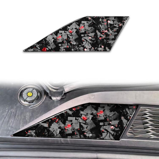 Forged Gold Foil Carbon Fiber Car Front Storage Vents Decorative Sticker for Chevrolet Corvette C8 2020-, Right Driver(Red) - Car Interior Mouldings by buy2fix | Online Shopping UK | buy2fix