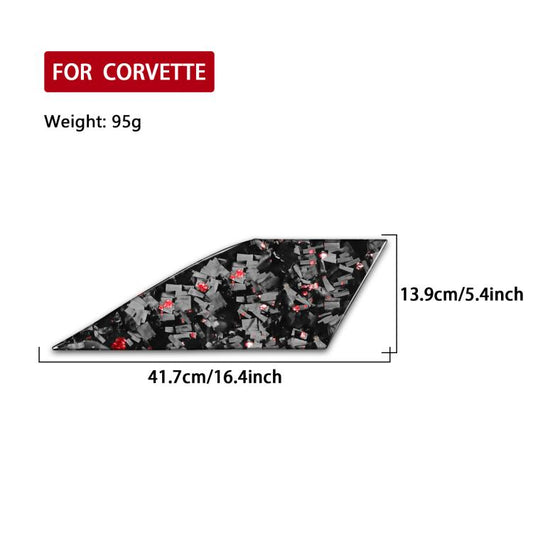 Forged Gold Foil Carbon Fiber Car Front Storage Vents Decorative Sticker for Chevrolet Corvette C8 2020-, Right Driver(Red) - Car Interior Mouldings by buy2fix | Online Shopping UK | buy2fix
