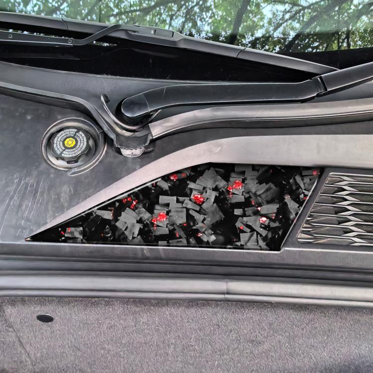 Forged Gold Foil Carbon Fiber Car Front Storage Vents Decorative Sticker for Chevrolet Corvette C8 2020-, Right Driver(Red) - Car Interior Mouldings by buy2fix | Online Shopping UK | buy2fix