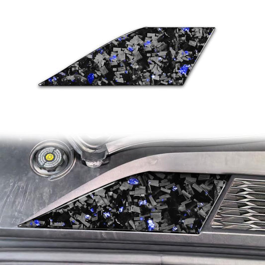 Forged Gold Foil Carbon Fiber Car Front Storage Vents Decorative Sticker for Chevrolet Corvette C8 2020-, Right Driver(Blue) - Car Interior Mouldings by buy2fix | Online Shopping UK | buy2fix