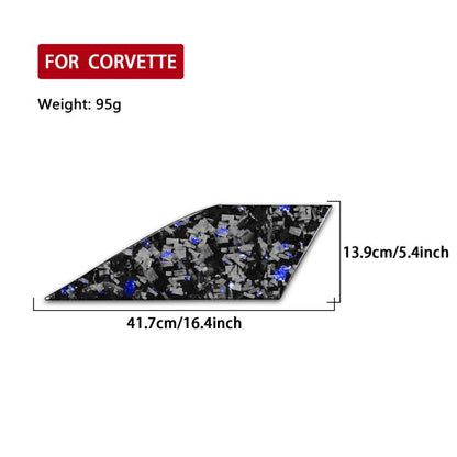 Forged Gold Foil Carbon Fiber Car Front Storage Vents Decorative Sticker for Chevrolet Corvette C8 2020-, Right Driver(Blue) - Car Interior Mouldings by buy2fix | Online Shopping UK | buy2fix