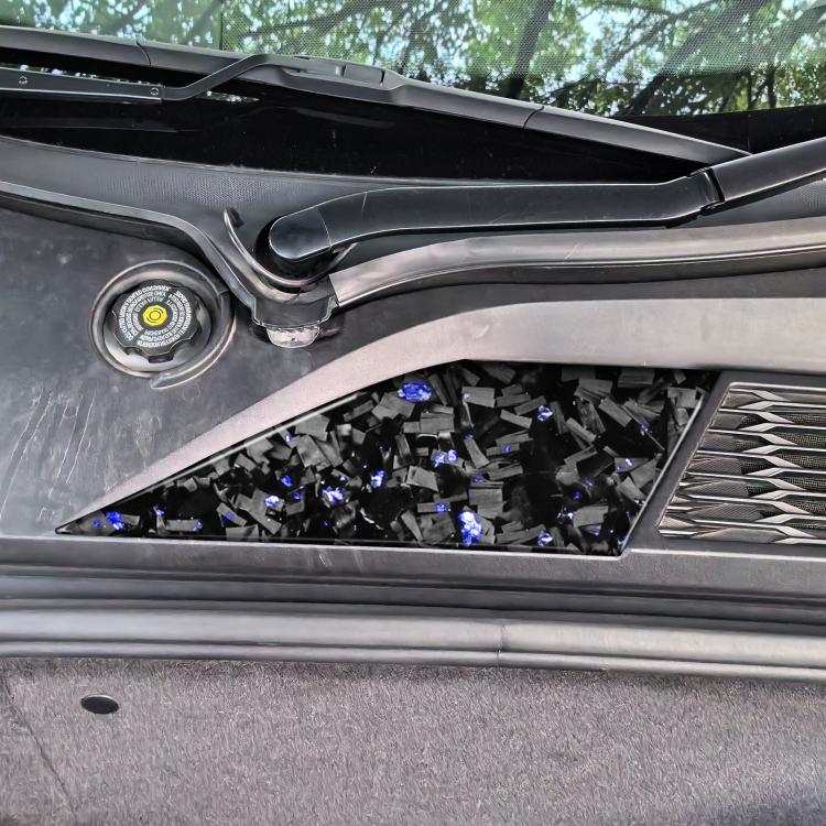 Forged Gold Foil Carbon Fiber Car Front Storage Vents Decorative Sticker for Chevrolet Corvette C8 2020-, Right Driver(Blue) - Car Interior Mouldings by buy2fix | Online Shopping UK | buy2fix