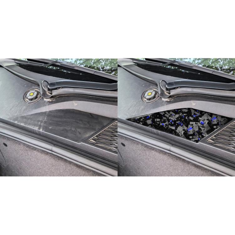 Forged Gold Foil Carbon Fiber Car Front Storage Vents Decorative Sticker for Chevrolet Corvette C8 2020-, Right Driver(Blue) - Car Interior Mouldings by buy2fix | Online Shopping UK | buy2fix