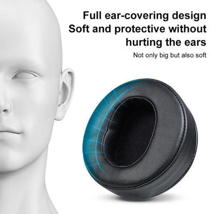 2pcs Sponge Earmuffs Replacement Earpads For Audeze LCD-2 / LCD-3 / LCD-4, Model:Protein Leather(Black) - Earmuff & Pad by buy2fix | Online Shopping UK | buy2fix