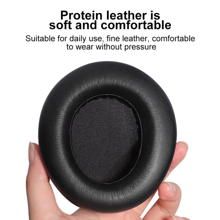2pcs Protein Leather Earpads For SteelSeries Arctis Nova Wired Headphones(Black) - Earmuff & Pad by buy2fix | Online Shopping UK | buy2fix