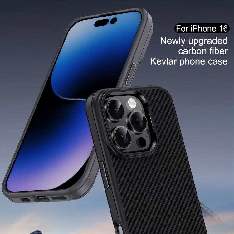 For iPhone 16 Pro Max iPAKY Star Lord Series Carbon Fiber Textured Oil Spray PC+TPU Phone Case(Grey) - iPhone 16 Pro Max Cases by iPAKY | Online Shopping UK | buy2fix