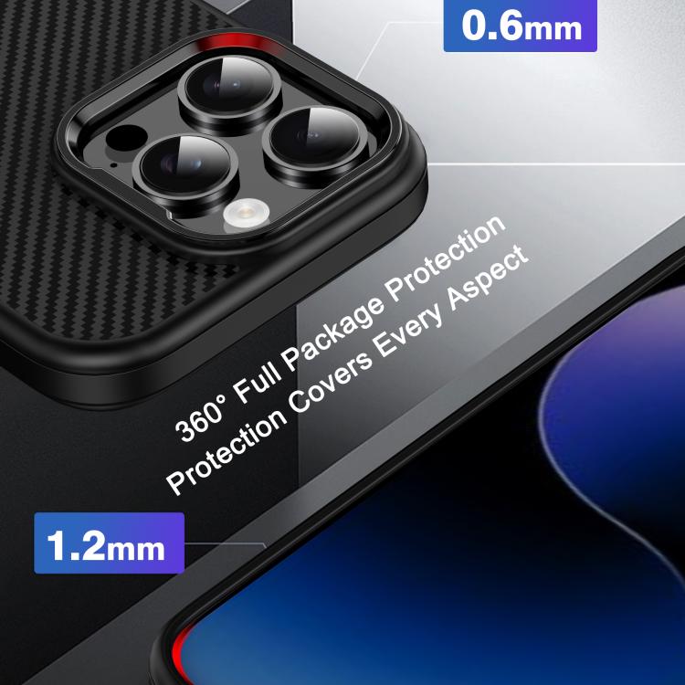 For iPhone 16 Pro Max iPAKY Star Lord Series Carbon Fiber Textured Oil Spray PC+TPU Phone Case(Grey) - iPhone 16 Pro Max Cases by iPAKY | Online Shopping UK | buy2fix