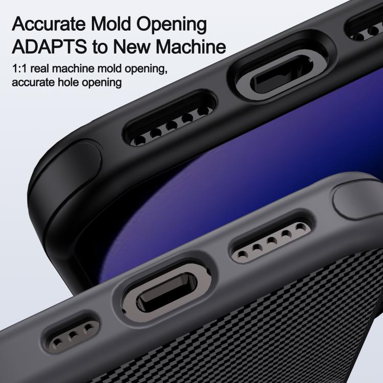 For iPhone 16 Pro Max iPAKY Star Lord Series Carbon Fiber Textured Oil Spray PC+TPU Phone Case(Grey) - iPhone 16 Pro Max Cases by iPAKY | Online Shopping UK | buy2fix