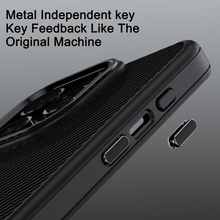 For iPhone 16 Pro Max iPAKY Star Lord Series Carbon Fiber Textured Oil Spray PC+TPU Phone Case(Grey) - iPhone 16 Pro Max Cases by iPAKY | Online Shopping UK | buy2fix