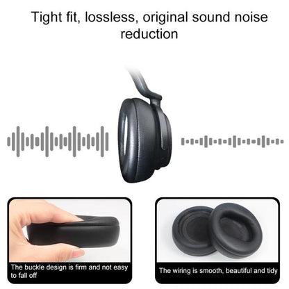 1 Pair Protein Leather Replacement Earpads For Microsoft Surface(Black) - Earmuff & Pad by buy2fix | Online Shopping UK | buy2fix