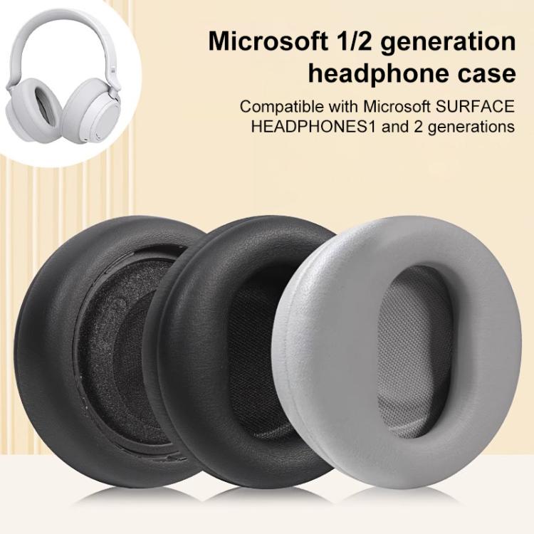 1 Pair Protein Leather Replacement Earpads For Microsoft Surface(Grey) - Earmuff & Pad by buy2fix | Online Shopping UK | buy2fix