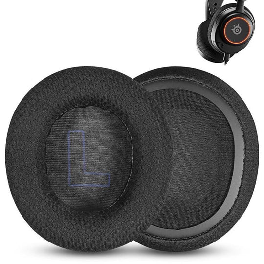 1 Pair Football Net Earpads For SteelSeries Arctis Nova Wired Headphones(Black Blue)