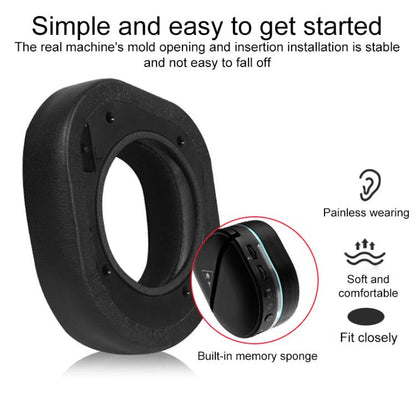 1 Pair Protein Leather Ice Silk Cloth Replacement Earpads For Turtle Beach Stealth 700 Gen 2(Black) - Earmuff & Pad by buy2fix | Online Shopping UK | buy2fix