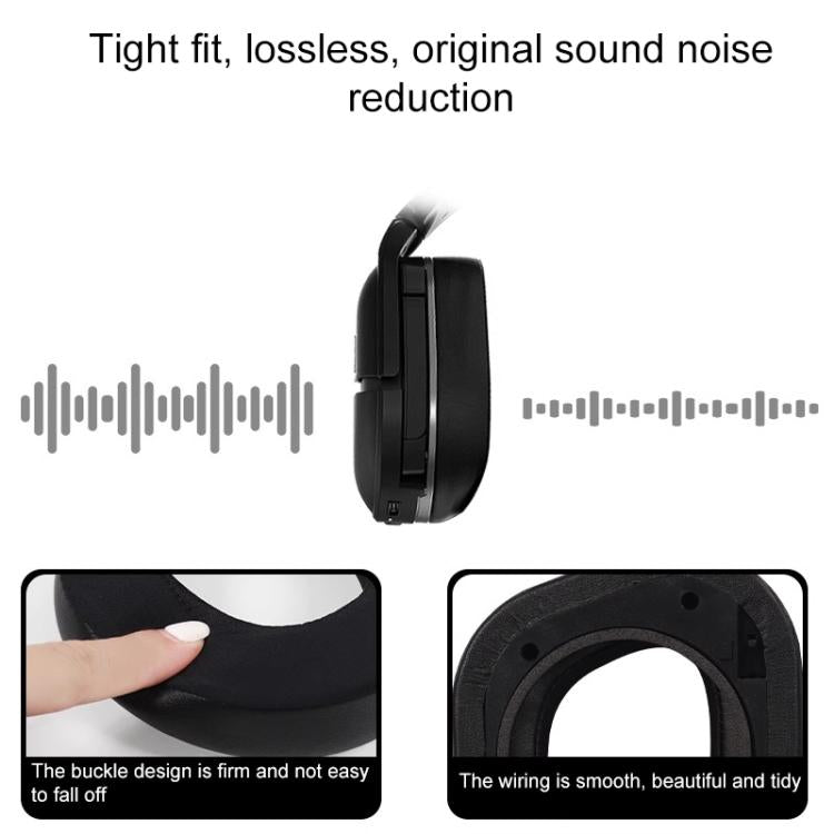 1 Pair Protein Leather Flannel Replacement Earpads For Turtle Beach Stealth 700 Gen 2(Black) - Earmuff & Pad by buy2fix | Online Shopping UK | buy2fix