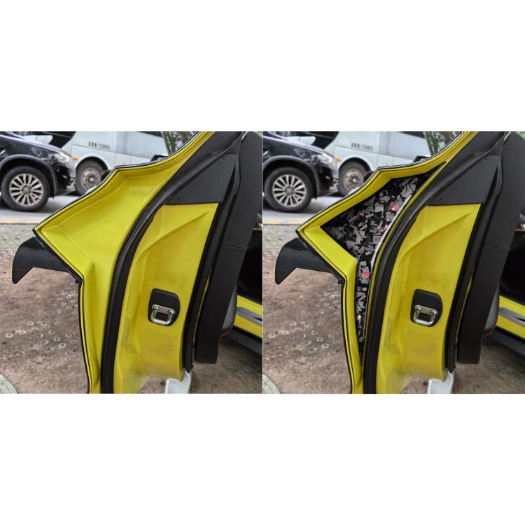 2pcs/Set Forged Gold Foil Carbon Fiber Car Inside Door Decorative Sticker for Chevrolet Corvette C8 2020-, Left and Right Driver(Red) - Car Interior Mouldings by buy2fix | Online Shopping UK | buy2fix