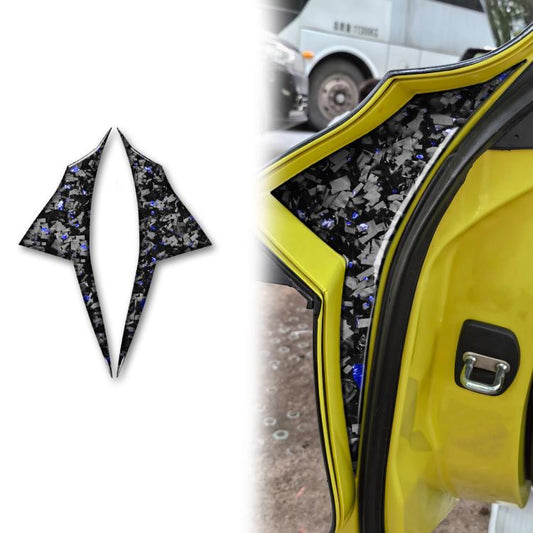2pcs/Set Forged Gold Foil Carbon Fiber Car Inside Door Decorative Sticker for Chevrolet Corvette C8 2020-, Left and Right Driver(Blue) - Car Interior Mouldings by buy2fix | Online Shopping UK | buy2fix