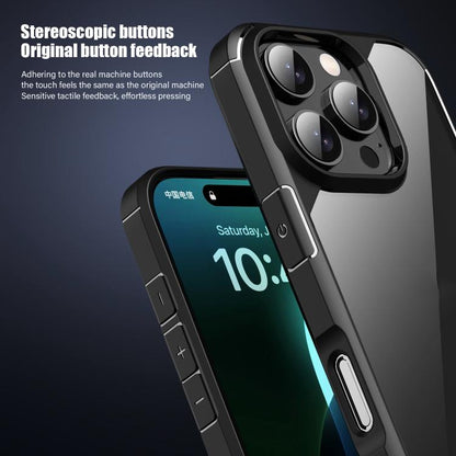 For iPhone 16 Pro iPAKY YJ Series Transparent PC+TPU Phone Case(Grey) - iPhone 16 Pro Cases by iPAKY | Online Shopping UK | buy2fix
