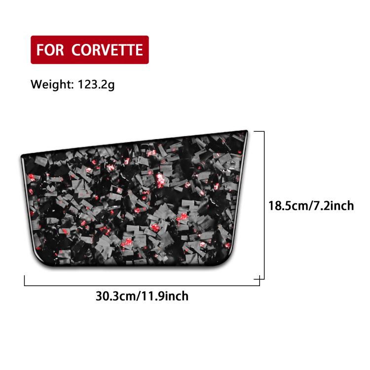 Forged Gold Foil Carbon Fiber Car Front Passenger Seat Panel Decorative Sticker for Chevrolet Corvette C8 2020-, Right Driver(Red) - Car Interior Mouldings by buy2fix | Online Shopping UK | buy2fix
