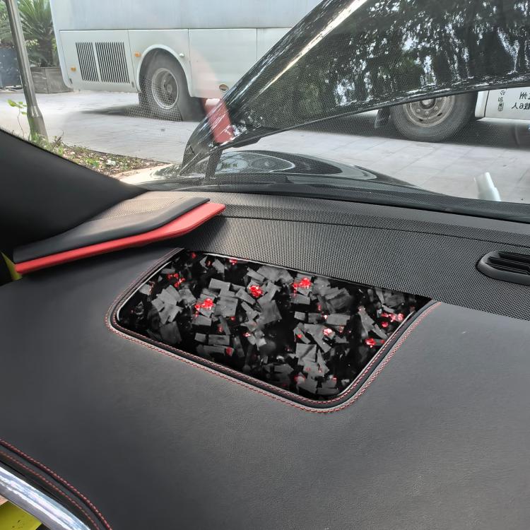 Forged Gold Foil Carbon Fiber Car Front Passenger Seat Panel Decorative Sticker for Chevrolet Corvette C8 2020-, Right Driver(Red) - Car Interior Mouldings by buy2fix | Online Shopping UK | buy2fix