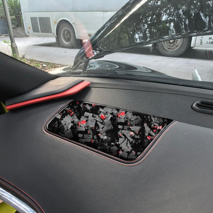 Forged Gold Foil Carbon Fiber Car Front Passenger Seat Panel Decorative Sticker for Chevrolet Corvette C8 2020-, Right Driver(Red) - Car Interior Mouldings by buy2fix | Online Shopping UK | buy2fix