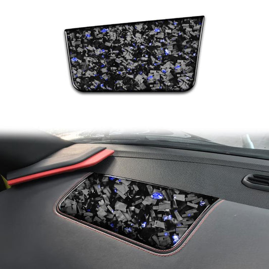 Forged Gold Foil Carbon Fiber Car Front Passenger Seat Panel Decorative Sticker for Chevrolet Corvette C8 2020-, Right Driver(Blue) - Car Interior Mouldings by buy2fix | Online Shopping UK | buy2fix