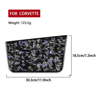 Forged Gold Foil Carbon Fiber Car Front Passenger Seat Panel Decorative Sticker for Chevrolet Corvette C8 2020-, Right Driver(Blue) - Car Interior Mouldings by buy2fix | Online Shopping UK | buy2fix