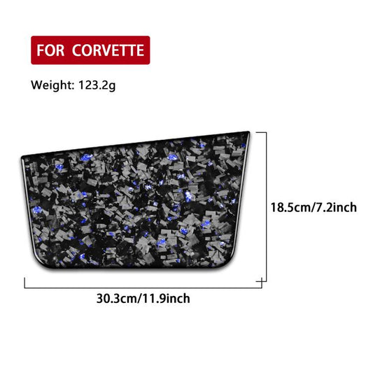 Forged Gold Foil Carbon Fiber Car Front Passenger Seat Panel Decorative Sticker for Chevrolet Corvette C8 2020-, Right Driver(Blue) - Car Interior Mouldings by buy2fix | Online Shopping UK | buy2fix