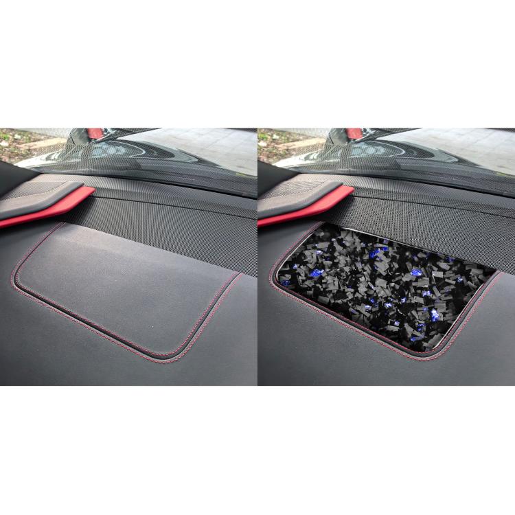 Forged Gold Foil Carbon Fiber Car Front Passenger Seat Panel Decorative Sticker for Chevrolet Corvette C8 2020-, Right Driver(Blue) - Car Interior Mouldings by buy2fix | Online Shopping UK | buy2fix
