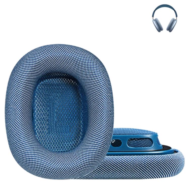 For Apple AirPods Max 2pcs Roller Cloth Magnetic Earphone Covers(Blue) - Earmuff & Pad by buy2fix | Online Shopping UK | buy2fix