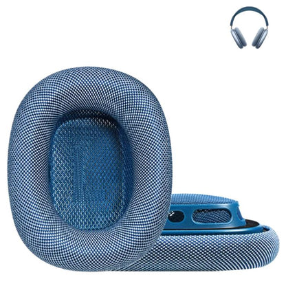 For Apple AirPods Max 2pcs Roller Cloth Magnetic Earphone Covers(Blue) - Earmuff & Pad by buy2fix | Online Shopping UK | buy2fix