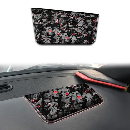 Forged Gold Foil Carbon Fiber Car Front Passenger Seat Panel Decorative Sticker for Chevrolet Corvette C8 2020-, Left Driver(Red) - Car Interior Mouldings by buy2fix | Online Shopping UK | buy2fix