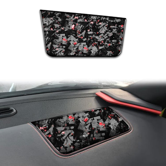 Forged Gold Foil Carbon Fiber Car Front Passenger Seat Panel Decorative Sticker for Chevrolet Corvette C8 2020-, Left Driver(Red) - Car Interior Mouldings by buy2fix | Online Shopping UK | buy2fix