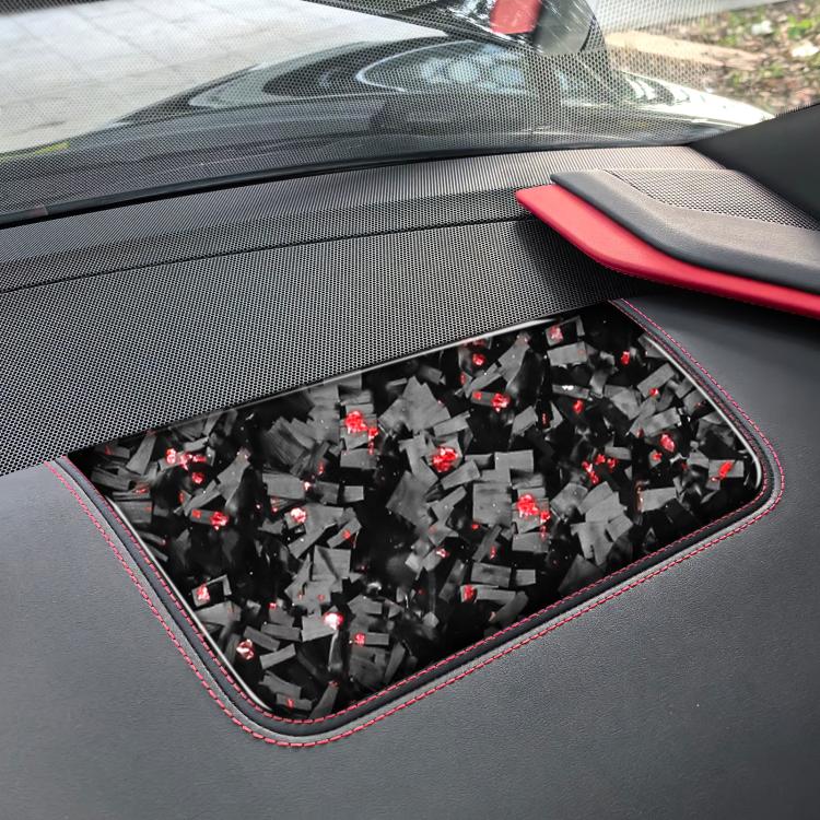Forged Gold Foil Carbon Fiber Car Front Passenger Seat Panel Decorative Sticker for Chevrolet Corvette C8 2020-, Left Driver(Red) - Car Interior Mouldings by buy2fix | Online Shopping UK | buy2fix