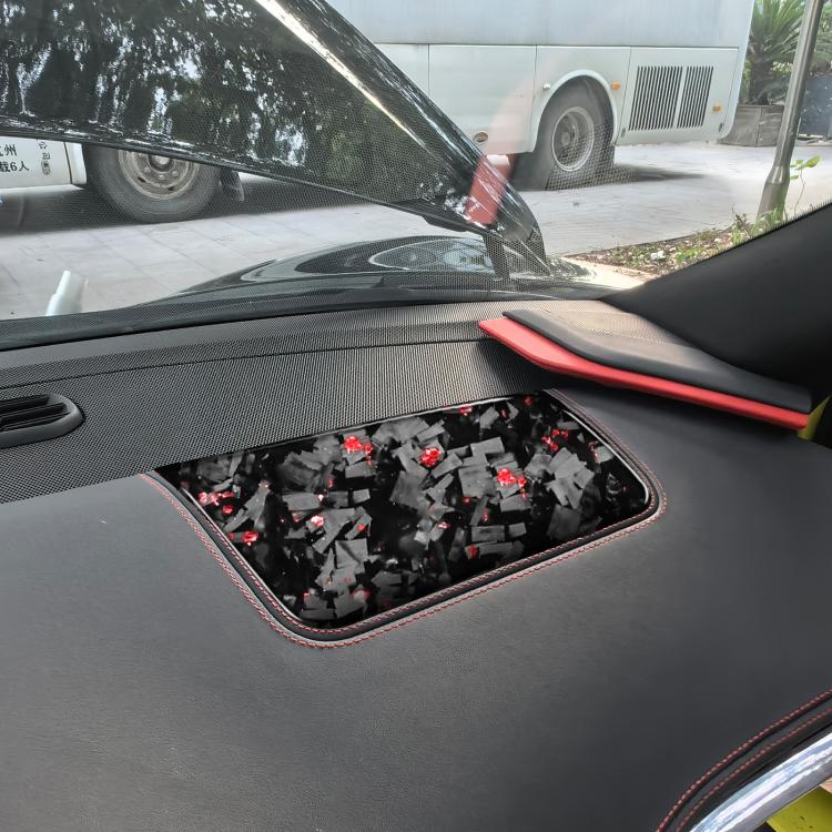 Forged Gold Foil Carbon Fiber Car Front Passenger Seat Panel Decorative Sticker for Chevrolet Corvette C8 2020-, Left Driver(Red) - Car Interior Mouldings by buy2fix | Online Shopping UK | buy2fix