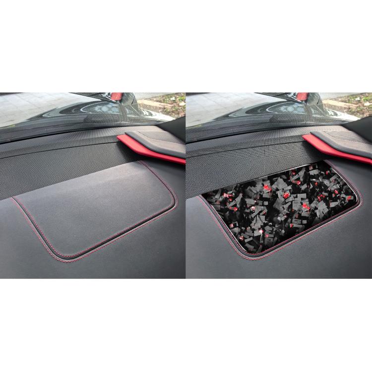 Forged Gold Foil Carbon Fiber Car Front Passenger Seat Panel Decorative Sticker for Chevrolet Corvette C8 2020-, Left Driver(Red) - Car Interior Mouldings by buy2fix | Online Shopping UK | buy2fix