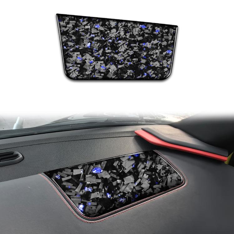 Forged Gold Foil Carbon Fiber Car Front Passenger Seat Panel Decorative Sticker for Chevrolet Corvette C8 2020-, Left Driver(Blue) - Car Interior Mouldings by buy2fix | Online Shopping UK | buy2fix