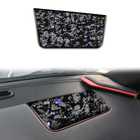 Forged Gold Foil Carbon Fiber Car Front Passenger Seat Panel Decorative Sticker for Chevrolet Corvette C8 2020-, Left Driver(Blue) - Car Interior Mouldings by buy2fix | Online Shopping UK | buy2fix